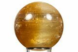 Polished Honey Calcite Sphere - China #323007-1